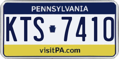 PA license plate KTS7410