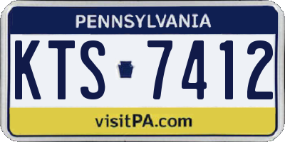 PA license plate KTS7412