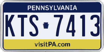 PA license plate KTS7413