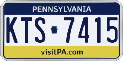 PA license plate KTS7415