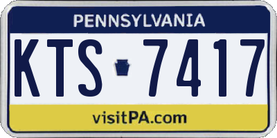 PA license plate KTS7417