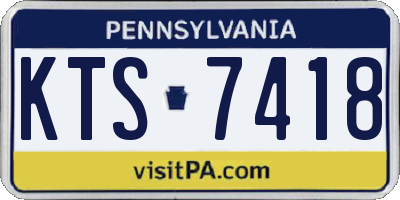 PA license plate KTS7418