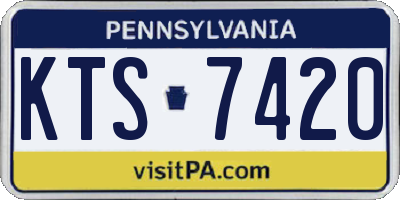 PA license plate KTS7420