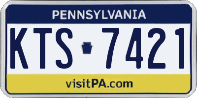 PA license plate KTS7421