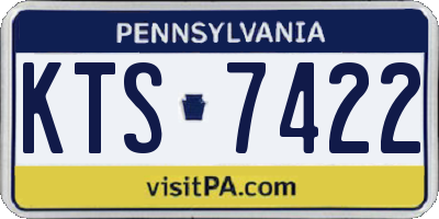 PA license plate KTS7422