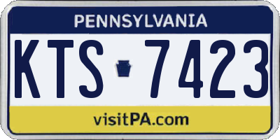 PA license plate KTS7423
