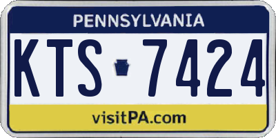 PA license plate KTS7424