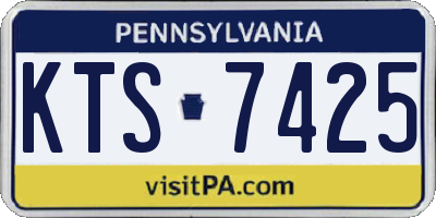 PA license plate KTS7425