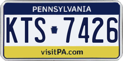 PA license plate KTS7426
