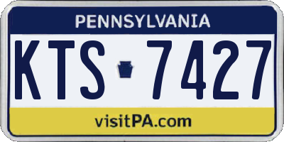 PA license plate KTS7427