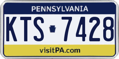PA license plate KTS7428