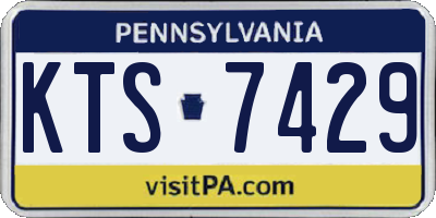 PA license plate KTS7429