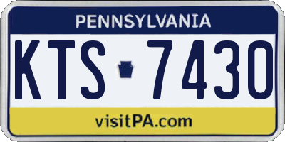 PA license plate KTS7430