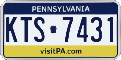 PA license plate KTS7431