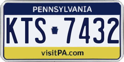 PA license plate KTS7432