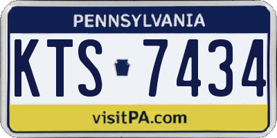 PA license plate KTS7434
