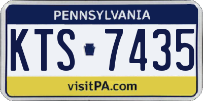 PA license plate KTS7435