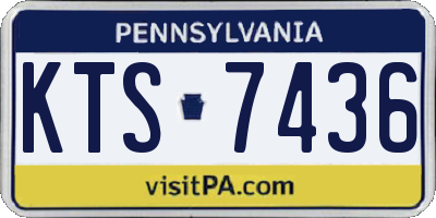 PA license plate KTS7436
