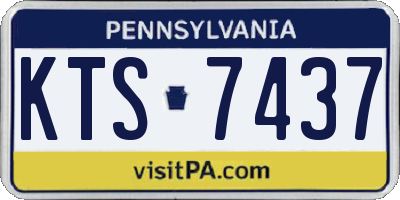 PA license plate KTS7437