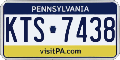 PA license plate KTS7438