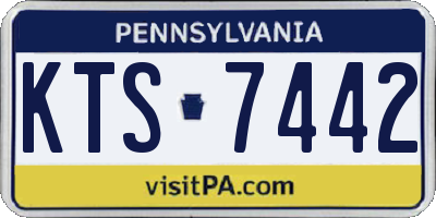 PA license plate KTS7442