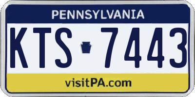 PA license plate KTS7443