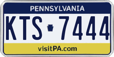 PA license plate KTS7444