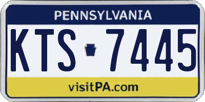 PA license plate KTS7445