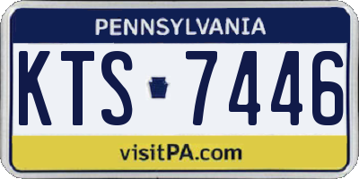 PA license plate KTS7446