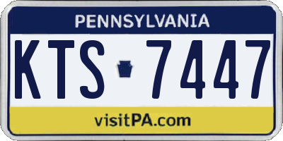 PA license plate KTS7447
