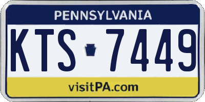 PA license plate KTS7449