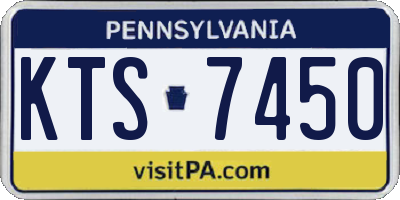 PA license plate KTS7450