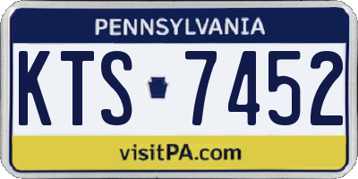 PA license plate KTS7452
