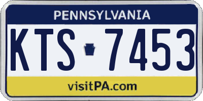 PA license plate KTS7453
