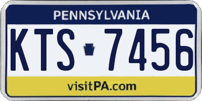 PA license plate KTS7456