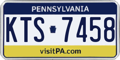 PA license plate KTS7458