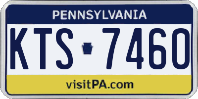 PA license plate KTS7460