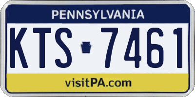 PA license plate KTS7461