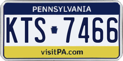 PA license plate KTS7466
