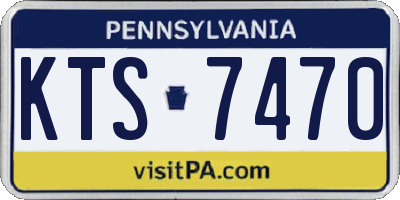 PA license plate KTS7470
