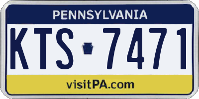 PA license plate KTS7471