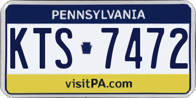 PA license plate KTS7472