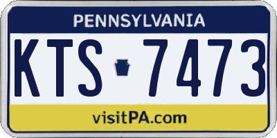 PA license plate KTS7473