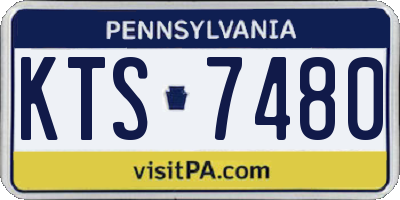 PA license plate KTS7480