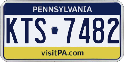 PA license plate KTS7482