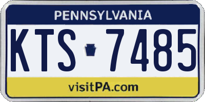 PA license plate KTS7485