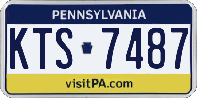 PA license plate KTS7487