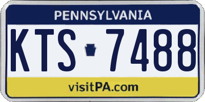 PA license plate KTS7488