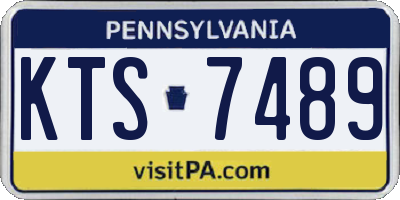 PA license plate KTS7489