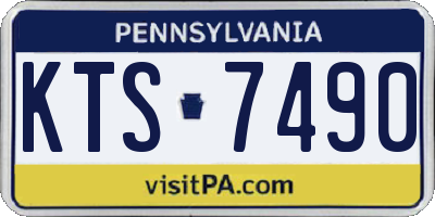 PA license plate KTS7490